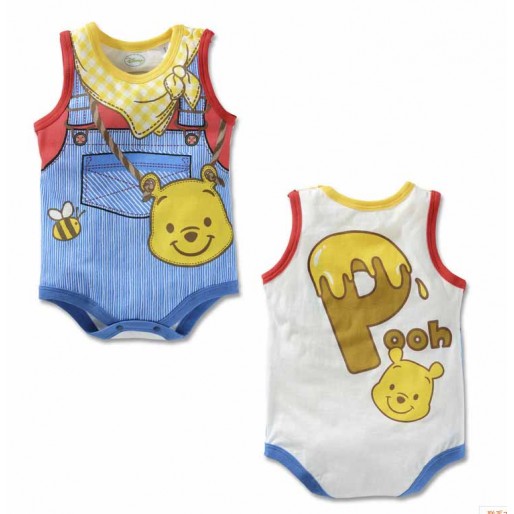 Pooh Bear Jean Sleeveless Romper 