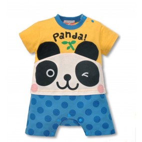 Hippy Animal Panda Short Sleeve Romper 