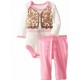 Trendy Pink 2pcs Long Sleeve and Pant Jersey Set