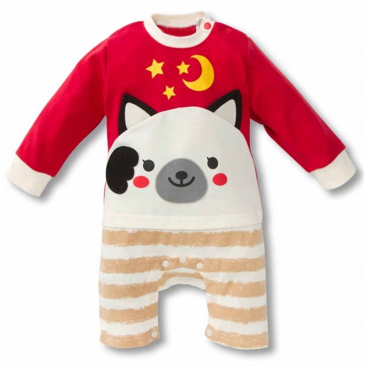 Hippy Animal Bear Long Sleeve Romper 