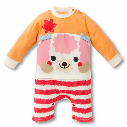 Hippy Animal Dog Long Sleeve Romper 