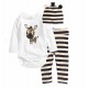 Zebra 3pcs Long Sleeve Playsuit