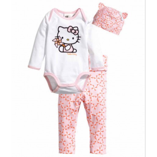Hello Kitty 3pcs Long Sleeve Jumpsuit