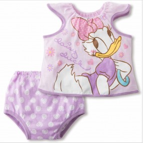 Daisy Duck 2pcs Sleeveless Romper with Puff Pant