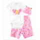 Pink Butterfly 3pcs Playsuit