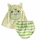 Frog 2pcs Sleeveless Romper with Puff Pant