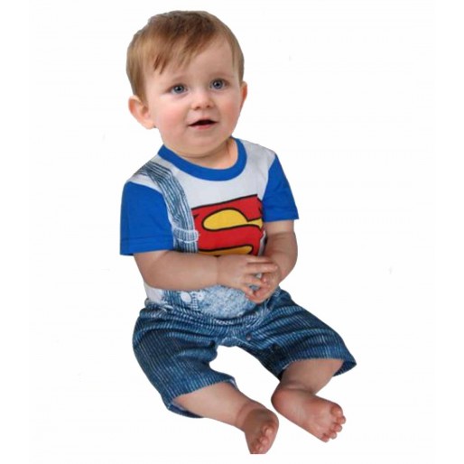 Superman Jumpsuit Short Sleeve Romper