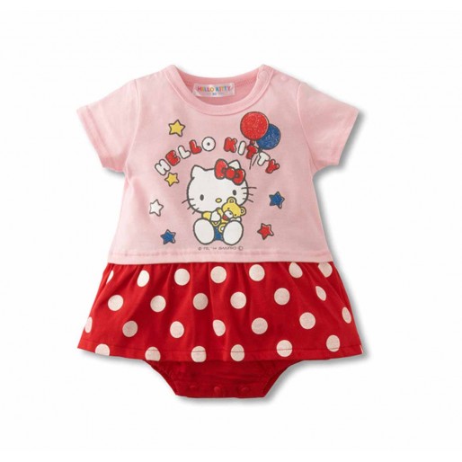 Hello Kitty Red Polka Dot Short Sleeve Romper 