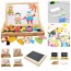 3 in 1 Wooden Puzzle /White & Black Board Set